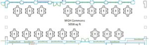 An aerial-view diagram of the Mary Gates Hall Commons.